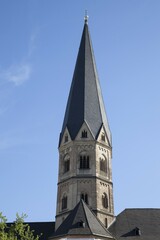 Tower of the Bonner Minster, Minster Basilica, Bonn, Rhineland, North Rhine-Westphalia, Germany, Europe