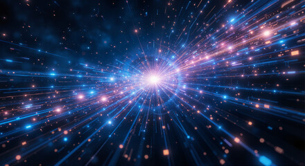 illustration of galaxy light in outer space