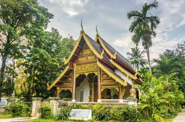 Fototapeta premium Wat Chiang Man, Buddhist temple, Chiang Mai, Chiang Mai Province, Northern Thailand, Thailand, Asia