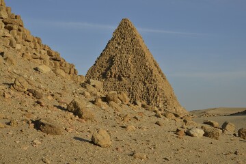 Pyramid in Nuri, Northern, Nubia, Sudan, Africa