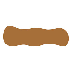 Earthy Brown Abstract Blob Elements Illustration