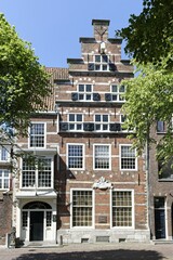 Old brick house, Oude Delft, Delft, Zuid-Holland, Netherlands