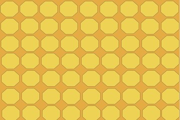 Honeycomb pattern in yellow-orange, illustration, full size