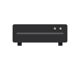 Dvd player icon illustrated in vector on white background