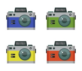 Camera icon illustrated in vector on white background