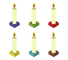 Candle icon illustrated in vector on white background