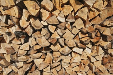 Stacked firewood