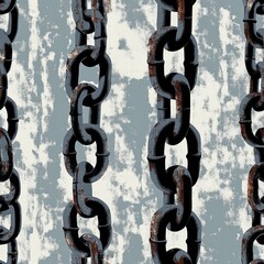 Obraz premium Eerie Chains and Locks Pattern for Unique Wallpaper Design