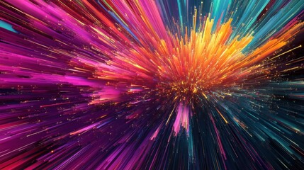 Big data flow technology and science vector background, tech abstraction with lines electronics and digital style in 3D dimensional perspective, abstract illustration.