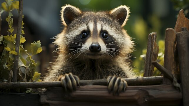 Raccoon (Procyon lotor), AI generated