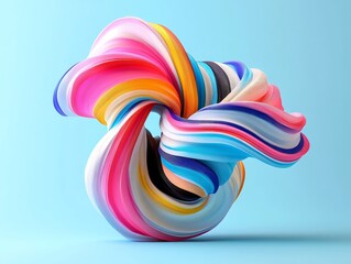 Abstract colorful grids, layered design, 3d render, Generative AI