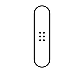 Snowboard icon illustrated in vector on white background