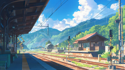 Train Stations animation style