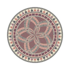 Circular pattern in traditional Palestinian style, vector design element