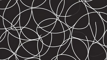 Fototapeta premium Abstract White Curves on Dark Background in Modern Artistic Design