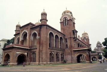Fototapeta premium Heritage Building, Madras University Senate House, One of the three oldest universities in the country founded in 1857, Chennai, Tamil Nadu, India, Asia