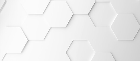 Abstract modern white honeycomb background, 3d rendering