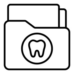Dental Record line icon