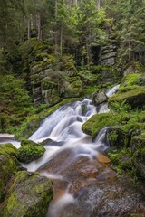 Lohnbach Falls, Pehendorf, Schönbach, Waldviertel, Lower Austria, Austria, Europe