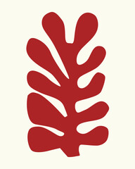 Obraz premium contemporary modern silhouette red leaves