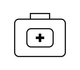 Medical suitcase icon illustrated in vector on white background