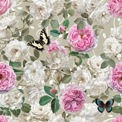 Lovely and Beautiful Spring Flowers Pattern for Fabric, Wallpaper, and More
