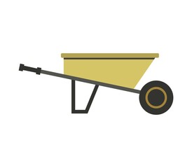 Wheelbarrow icon illustrated in vector on white background
