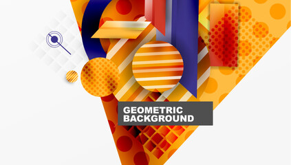 Abstract design with layered geometric shapes