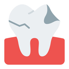 Cavity flat icon
