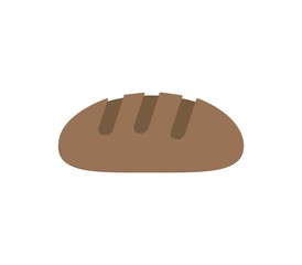 Bread icon illustrated on white background