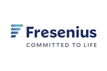 The logo of the company Fresenius, healthcare provider, medical technology, Germany, Bad Homburg v.d. Höhe, private hospital operator, pharmaceutical and healthcare provider Studioaufnahme, Lower Saxony, Federal Republic of Germany, Europe