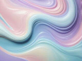 Swirling pastel colors creating a smooth and wavy abstract pattern, AI generated