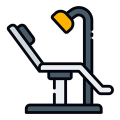 Dental Chair filled line icon