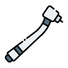 Dental Drill filled line icon