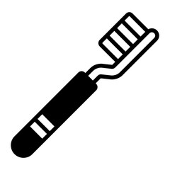 Toothbrush line glyph icon
