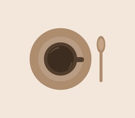 Coffee icon illustrated in vector on white background