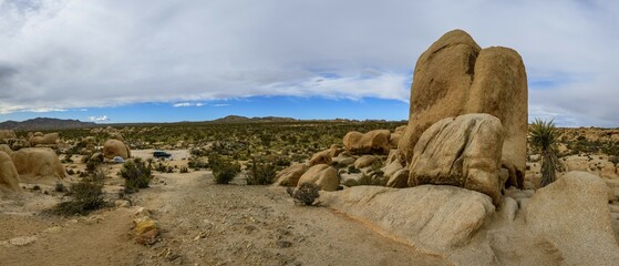 White Tank Campground, rock formations, monzogranite formation, Arch Rock Nature Trail, Joshua Tree National Park, Palm Desert, California, USA, North America