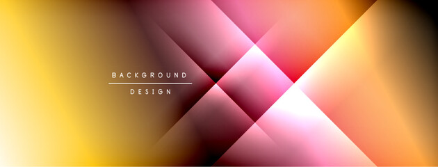 Colorful gradient with lines made of shadow and light. Creative background
