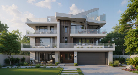 Fototapeta premium luxury multi-storey house design