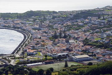 View from Miradouro de Nossa Senhora da Conceição, Horta, Faial, Azores, Portugal, Europe