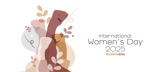 International Women's Day banner. #AccelerateAction