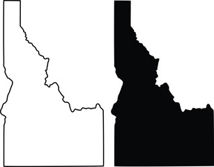 Idaho state map icon design on white background