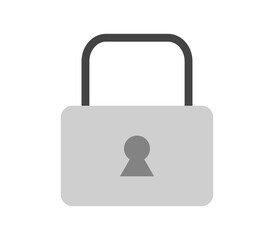 Padlock icon illustrated in vector on white background