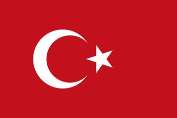 Flag of Turkey, Vector illustration