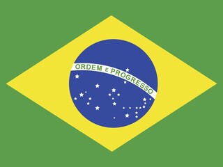 Obraz premium Official national flag of Brazil