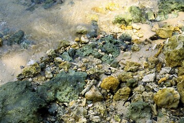 Colourful rocks and stones on the beach in Havelock island, Andaman & Nicobar Islands, India, Asia