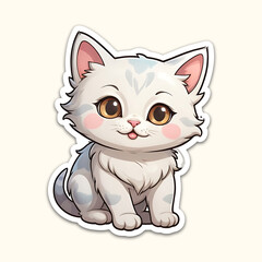 Fototapeta premium Cute cat sticker