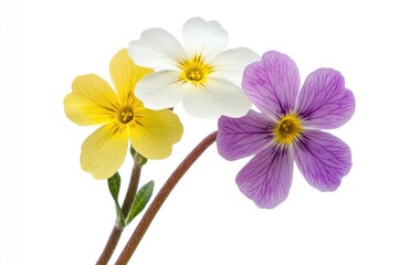 Fototapeta premium Close-up of three flowers growing on a single stem
