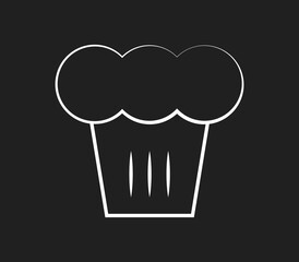 Chef hat icon illustrated in vector on white background