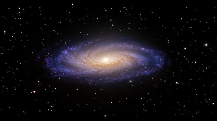 Fototapeta premium Majestic Spiral Galaxy Amidst Distant Stars